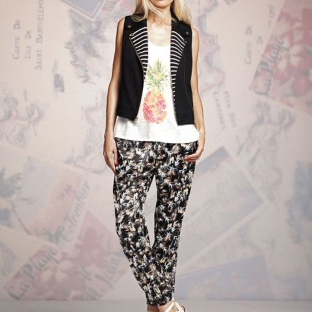 Peter Som Pineapple Elastic Cuff Pants